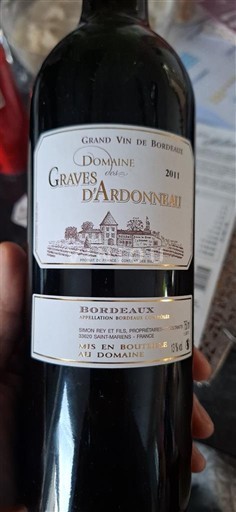 Bordeaux Domaine S Graves d'Ardonneau 2011