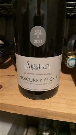 Vin Rouge sec Millebuis 2021 France Bourgogne Mercurey AOC Premier Cru