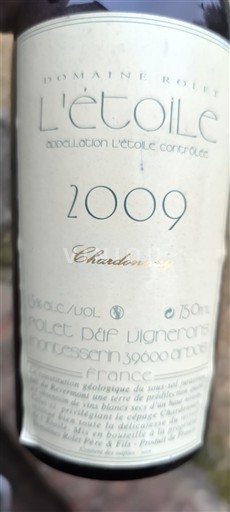 Jura L'Étoile Domaine Rolet Chardonnay 2009