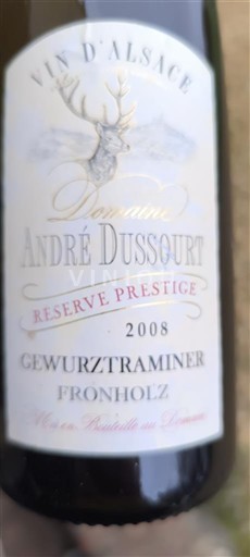 Alsazia Gewürztraminer Domaine André Dussourt Réserve Prestige 2008