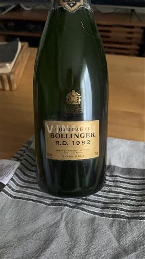 Champaña Champán Bollinger R.D. 1982