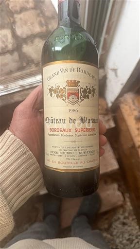 Burdeos Bordeaux superior Château Blassan 1986