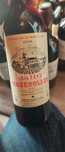 Bordeaux Côtes-de-blaye Château Mazerolles Tradition 2008