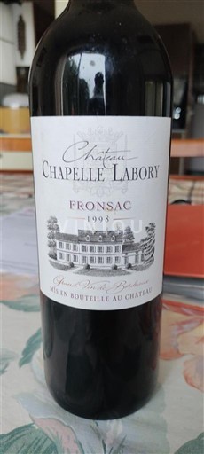 Bordeaux Fronsac Château Chapelle Labory 1998