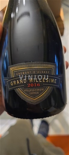 Alsace Crémant d'Alsace Grand Millésime 2016