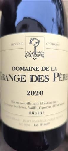 Vini Rouge sec Domaine La Grange des Pères 2020 Francia Linguadoca Non specificato AOC
