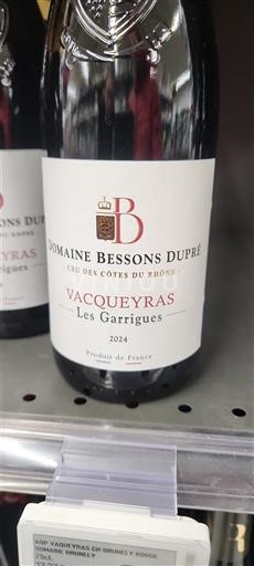 Rhônetal Vacqueyras Domaine Bessons Dupré Les Garrigues 2024