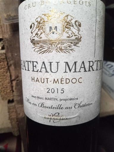 Burdeos Haut-Médoc Cru Bourgeois Château Martin 2015