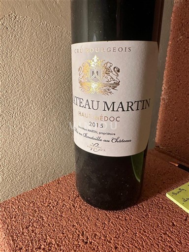 Bordeaux Haut-Médoc Cru Bourgeois Château Martin 2015