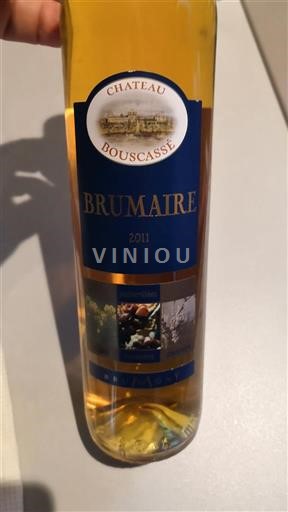 Vinos Blanc liquoreux Brumaire Château Bouscassé 2011 Francia Sudoeste Pacherenc-du-vic-bilh AOC