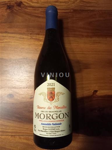 Beaujolais Morgon Réserve des Marcellins Assemblée Nationale 2021
