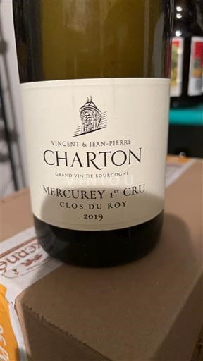 Wines Rouge sec Clos du Roy Charton 2019 France Burgundy Mercurey AOC Premier Cru