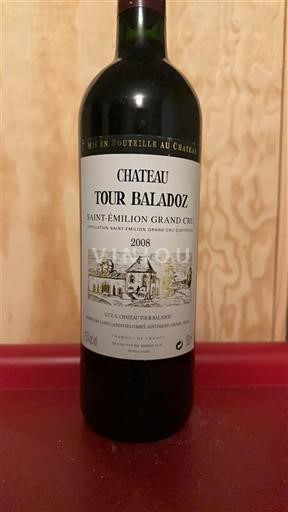 Burdeos Saint-Émilion Gran Cru Grand Cru Château Tour Baladoz 2008
