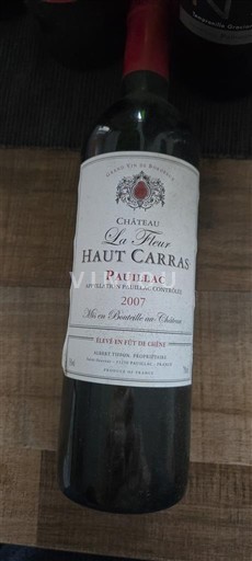 Bordeaux Pauillac Château La Fleur Haut Carras 2007