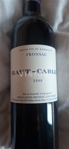 Burdeos Fronsac Château Haut-Carles 2000