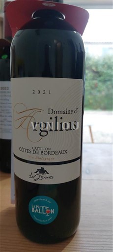 Bordeaux Castillon-côtes-de-bordeaux Domaine Argilius 2021