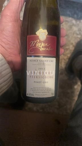 Rượu vang Blanc sec Meyer Jean-Luc 2012 Pháp Alsace Pinot xám AOC Grand Cru
