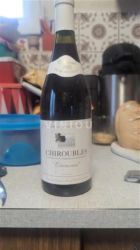Beaujolais Chiroubles Cru du Beauvoisin Centennial 2001