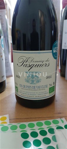 Provence, hạ lưu Rhône, Corse Vaucluse Domaine S Pasquiers 2022