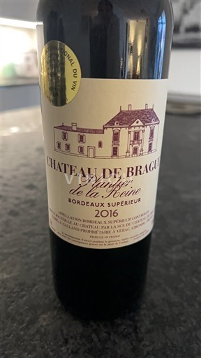 Bordeaux Bordeaux supérieur Château Brague Plantier de la Reine 2016