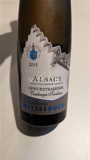 Alsacia Vendanges Tardives Château Mittelbourg Gewurztraminer Vendanges Tardives 2015