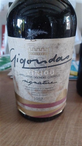 Vini Rouge sec Signature 1987 Francia Valle del Rodano Gigondas AOC