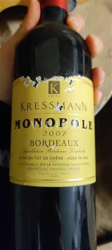 Bordeaux Kressmann Monopole 2007
