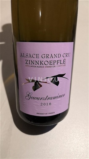 Alsace Ospecificerad Grand Cru Gewurztraminer 2016