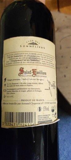 Bordeaux Saint-Émilion Club des Sommeliers 2011