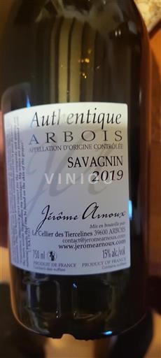 Jura Arbois Jérôme Arnoux Authentique 2019
