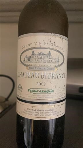 Bordeaux Pessac-Léognan Château France 2002