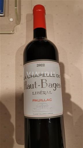 Bordeaux Pauillac Haut-Bages Libéral La Chapelle de Haut-Bages Libéral 2022