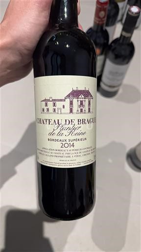 Bordeaux Bordeaux supérieur Château Brague Jurassique de la Reine 2014
