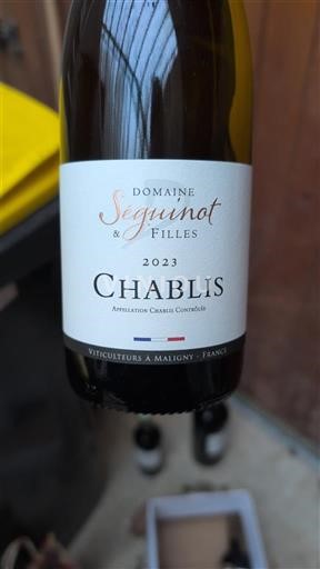 Burgundsko Chablis Domaine Seguinot & Filles 2023