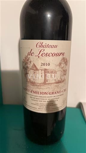 Bordeaux Saint-Émilion Grand Cru Château Lescours 2010