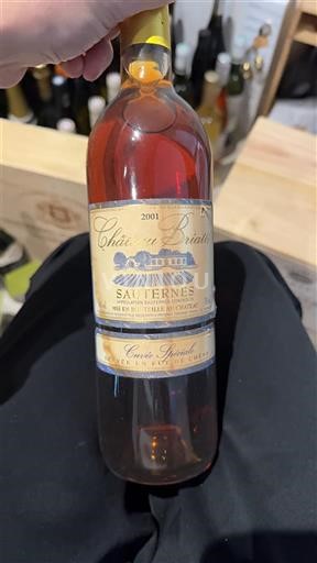 Bordeaux Sauternes Château Briatte Spéciale 2001