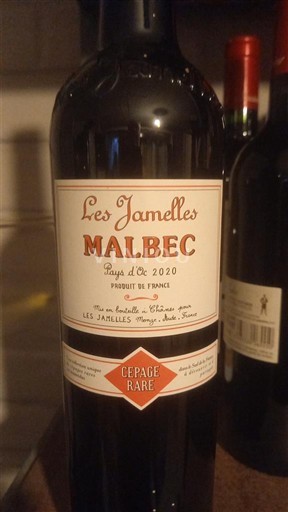 Languedoc e Roussillon Pays d'oc Les Jamelles Malbec Cépage Rare 2020