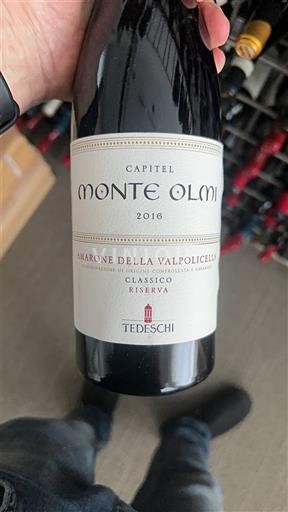 Vénétie Không được chỉ định Tedeschi Capitel Monte Olmi 2016