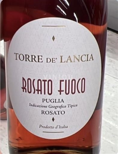 Apulia Wines Unspecified Torre de Lancia Rosato Fuoco Non-Vintage