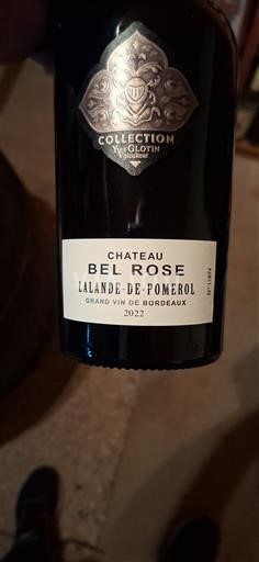 Burdeos Lalande-de-Pomerol Château Bel Rose Collection Y. Glotin 2022