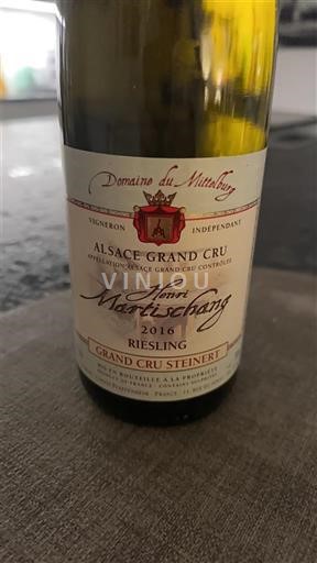 Alsace Ospecificerad Grand Cru Domaine Mittelburg Henri Martischang 2016