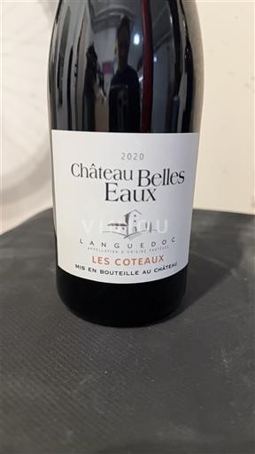 Viner Rouge sec Les Coteaux Château Belles Eaux 2020 Frankrike Languedoc AOC