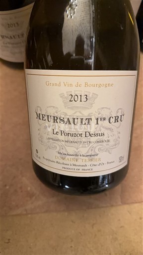 Borgoña Meursault Premier Cru Domaine Tessier Le Poruzot Dessus 2013