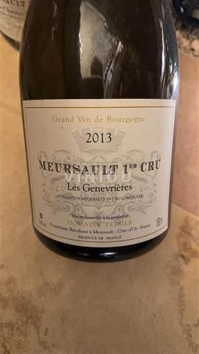 Borgoña Meursault Premier Cru Domaine Tessier Les Genevrières 2013