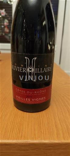 Viner Rouge sec Vieilles Vignes Domaine Olivier Hillaire 2010 Frankrike Rhônedalen Côtes du Rhône AOC