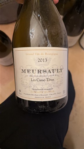 Borgoña Meursault Premier Cru Domaine Tessier Les Casse-Têtes 2013
