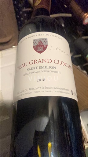 Bordeaux Saint-Émilion Château Grand Cloche 2018