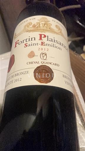 Bordeaux Saint-Émilion Fortin Plaisance 2012