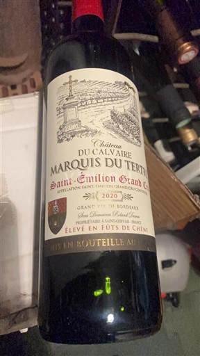 Bordeaux Saint-Émilion Grand Cru Grand Cru Château Calvaire Marquis du Tertre 2020
