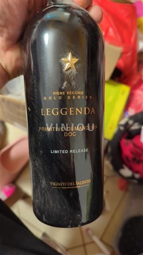 Apulia Wines Primitivo di Manduria Vigneti del Salento Leggenda Vigne Vecchie Gold Series 2019
